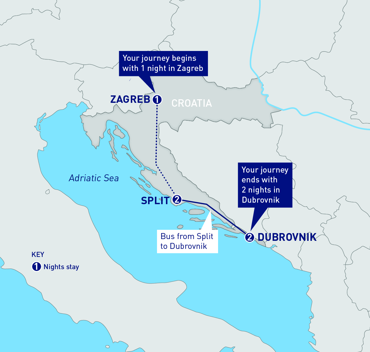 Zagreb Split and Dubrovnik Railbookers